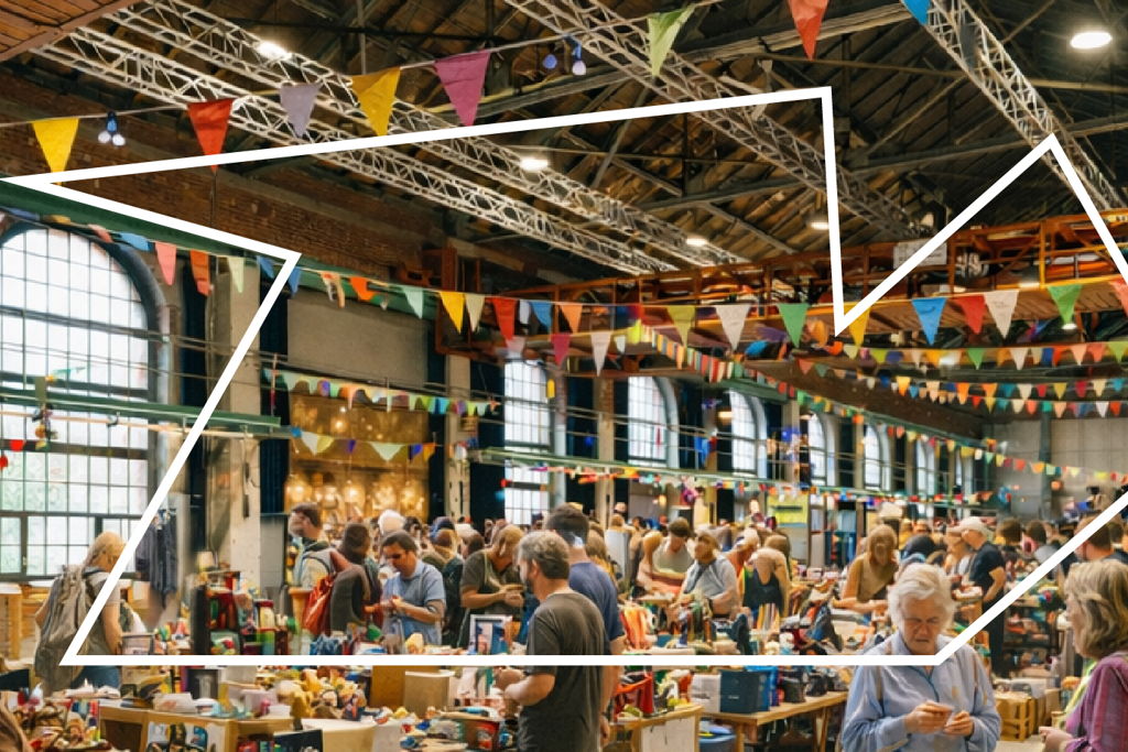 Logo der fabrik flohmarkt // stand anmeldung