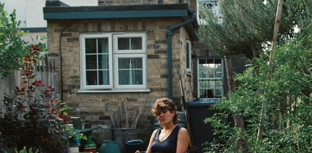 Evelyn Axton with strings