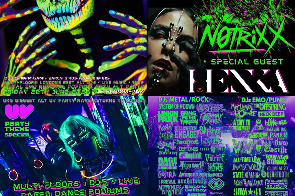 VOODOO ★ LONDON <Metal Emo Punk Goth> June 2026 - UV RAVE PARTY