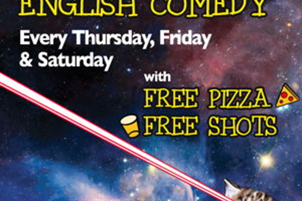Logo Laughs, Pizza & Shots – English Comedy Night in the Heart of Berlin!