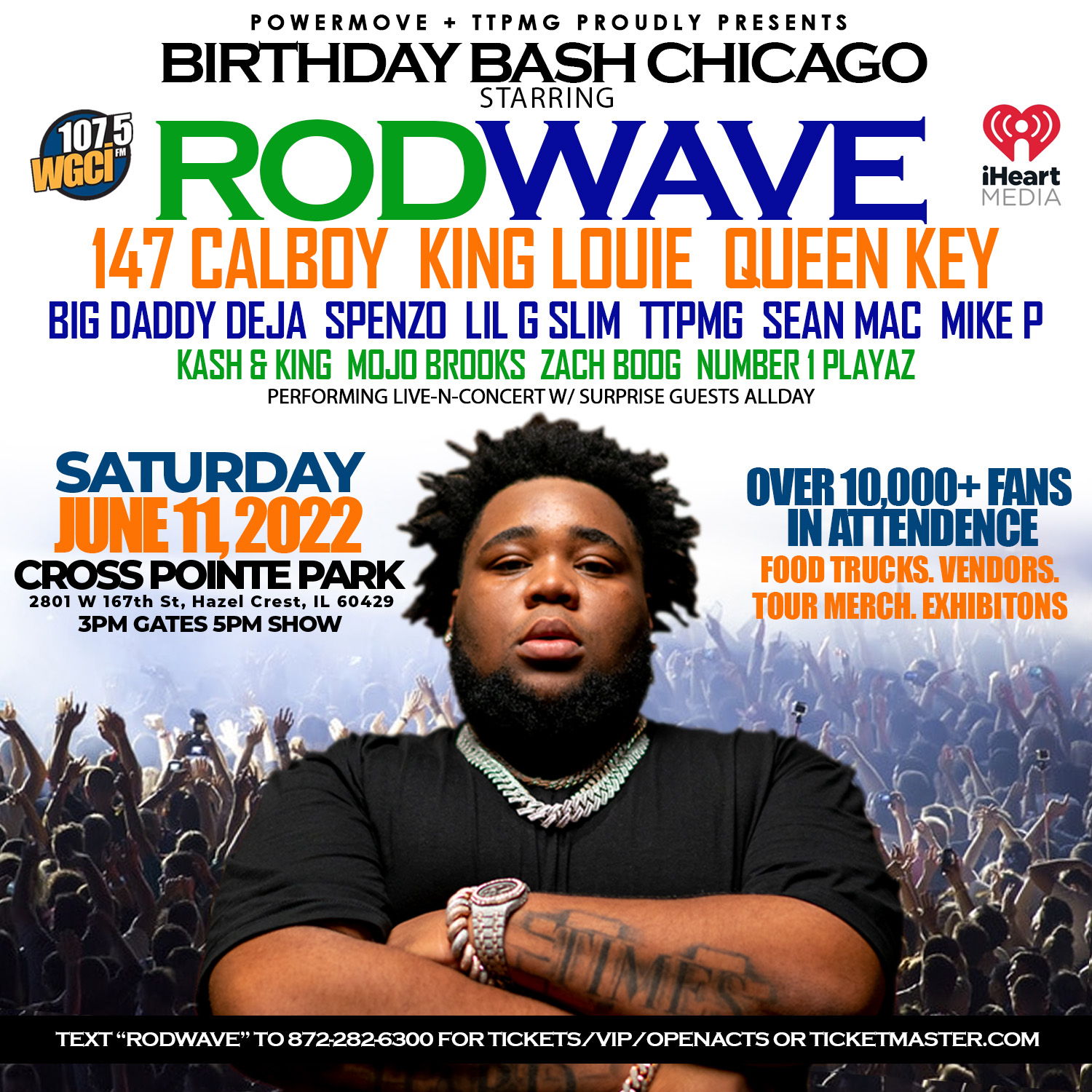ROD WAVE "FOR THE FANS TOUR" W/ SPECIAL GUESTS PERFORMING LIVE N