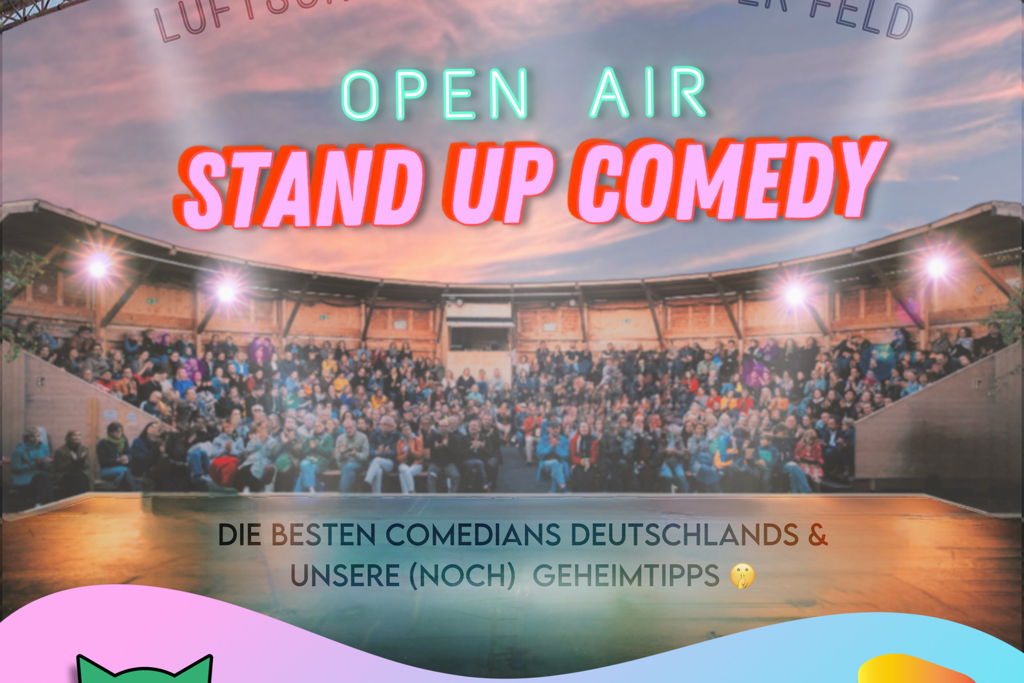 Logo Lachkater Open Air Stand Up Comedy Show Luftschloss Tempelhofer Feld