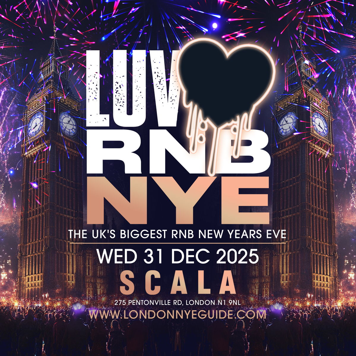 LUV RnB New Years Eve at Scala Kings Cross