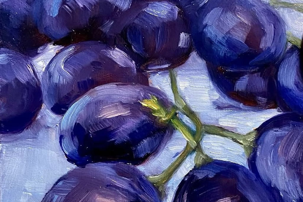 Still Life in Oil - Grapes