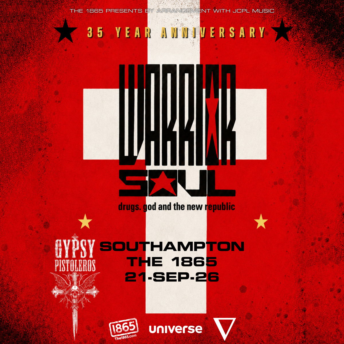 Warrior Soul - 35th Anniversary Tour "Drugs, God And The New Republic"