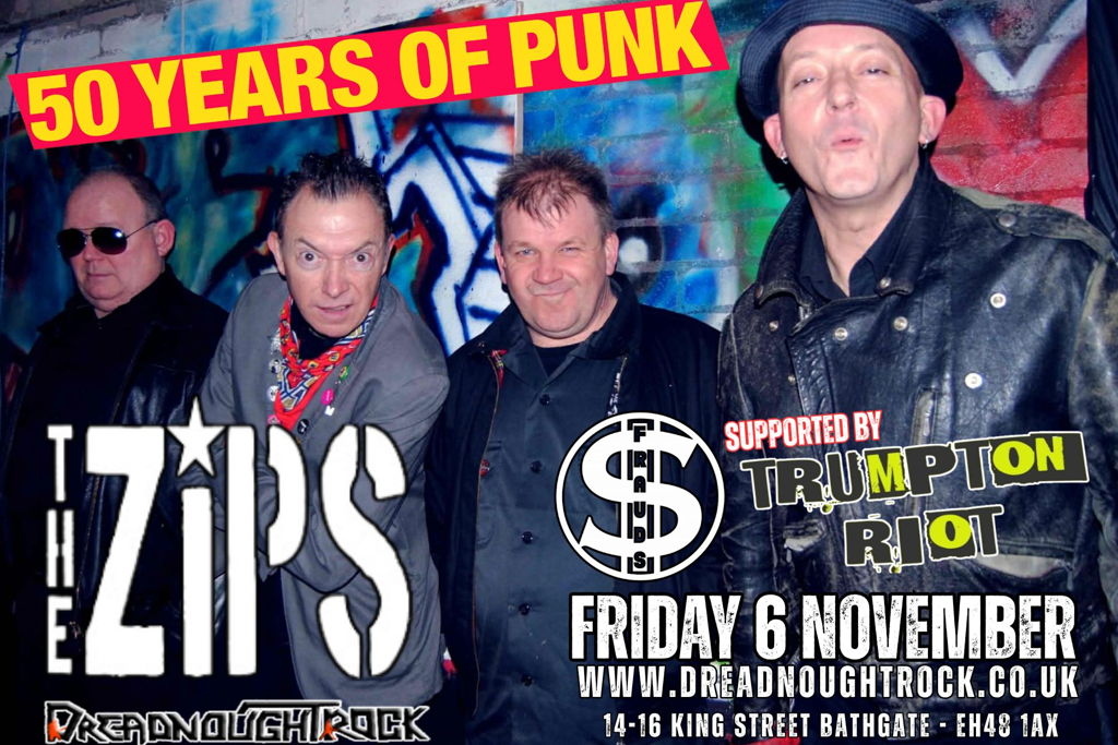 50 Years of Punk with THE ZIPS - The Frauds - Trumpton Riot