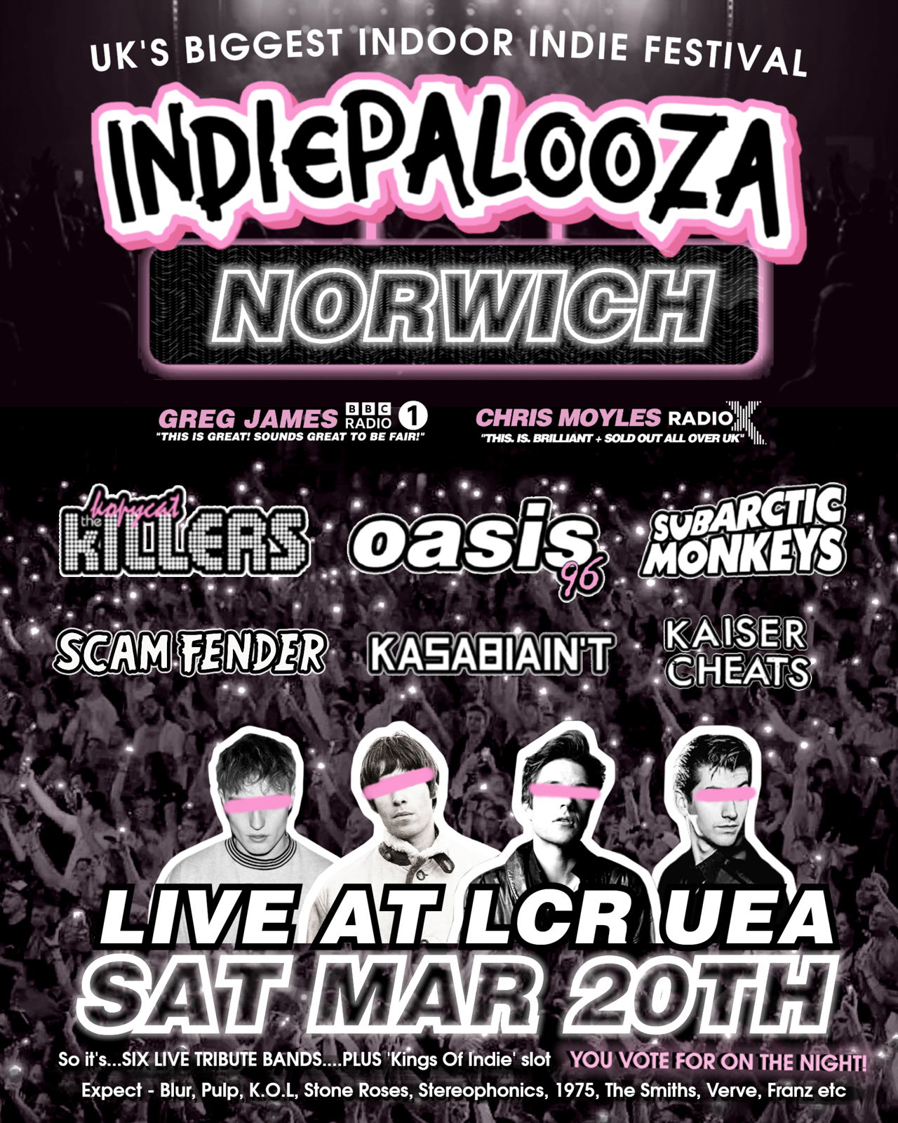 NORWICH - LCR UAE - Indiepalooza - "the UK's BEST Indie Festival"