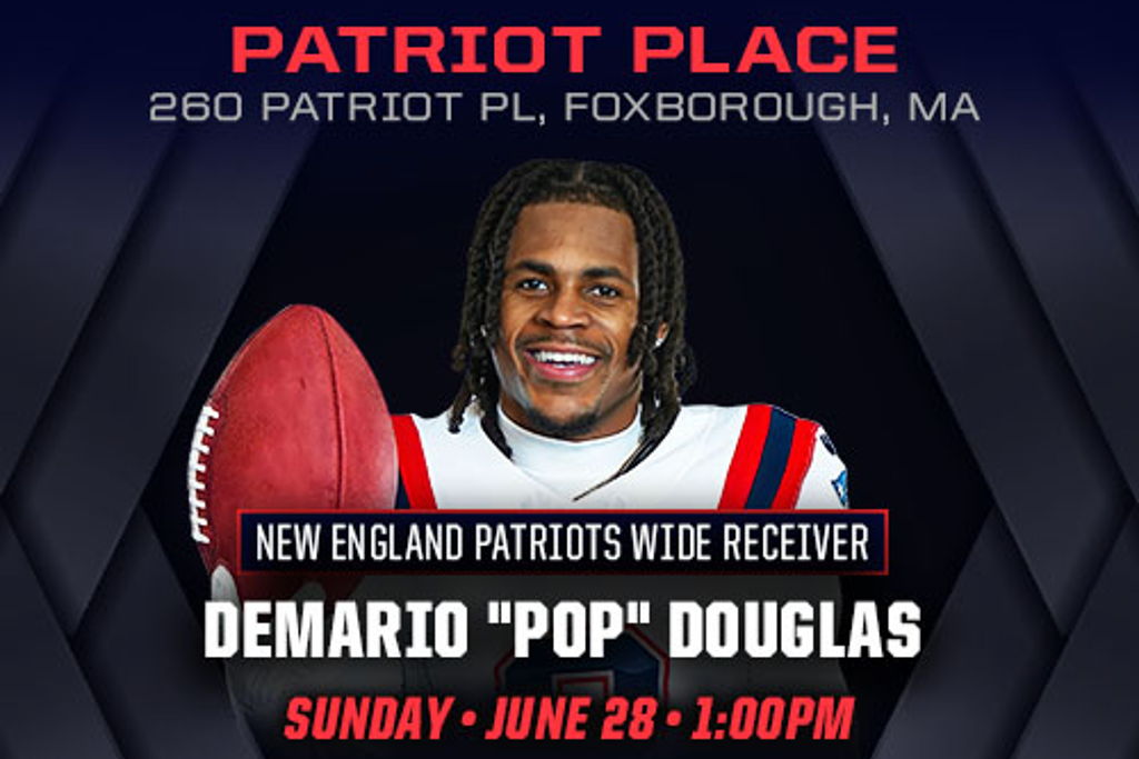 Demario "Pop" Douglas at CardVault by Tom Brady ( PATRIOT PLACE )