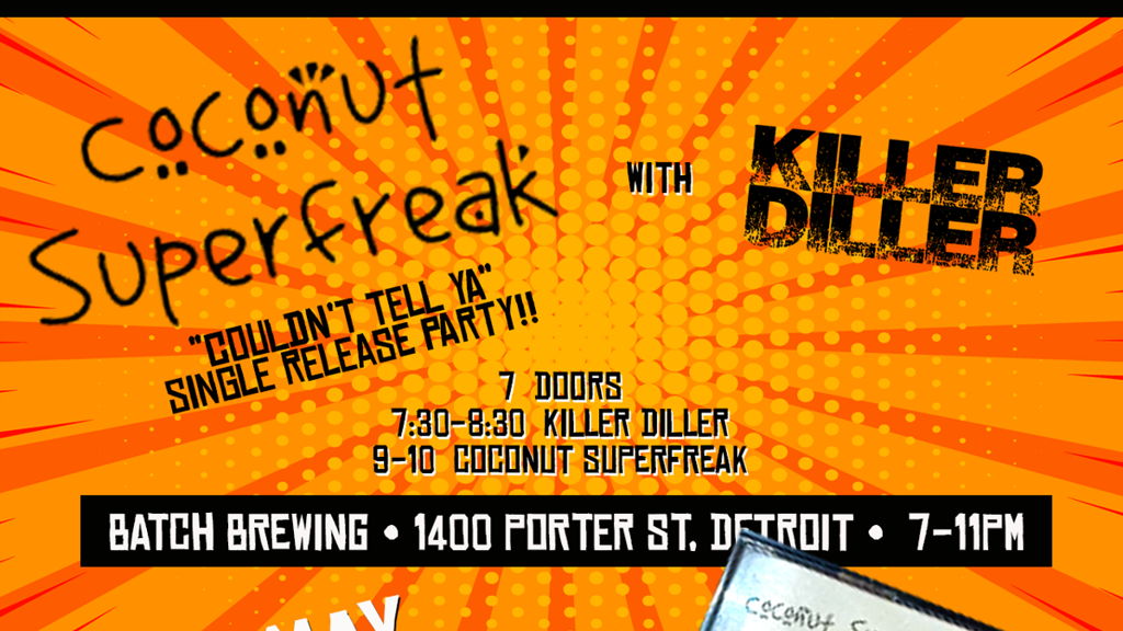 Ska Thursday: KILLLER DILLER wsg Coconut Superfreak concert