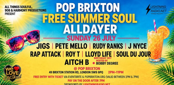 POP BRIXTON FREE SUMMER SOUL ALLDAYER