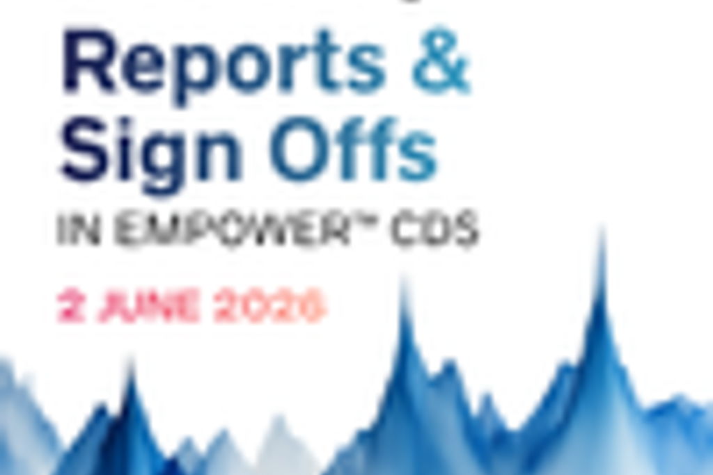 Logo Reports & Sign Offs in Empower™ CDS